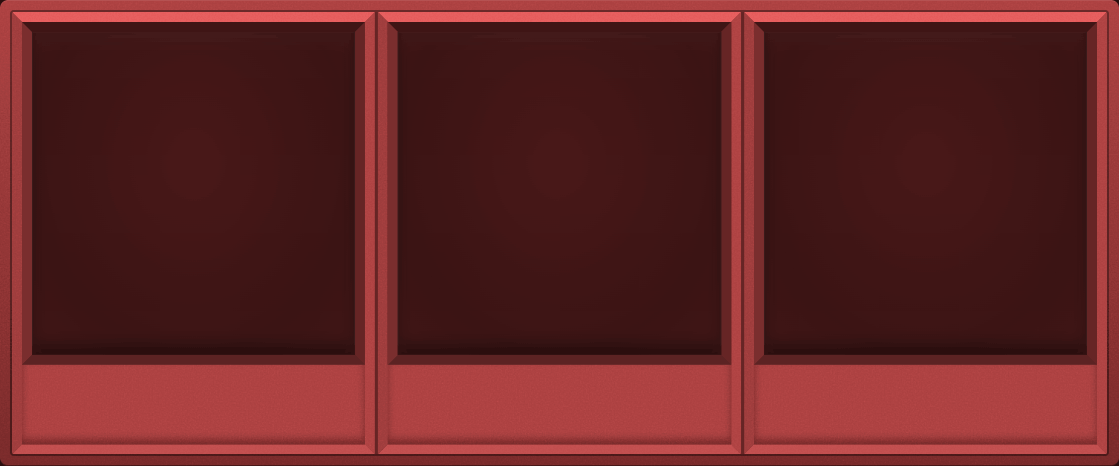 Neon Coral Display Case (1x3)
